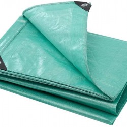 ZHUAN Tarpaulin Sun Protection and Rain Protection Dust Cover Fishing Gardening and Pets Metal Eyelet with Free Rope Outdoor Floor Camping, 21 Sizes (Color : Green, Size : 5.8×6.8m)