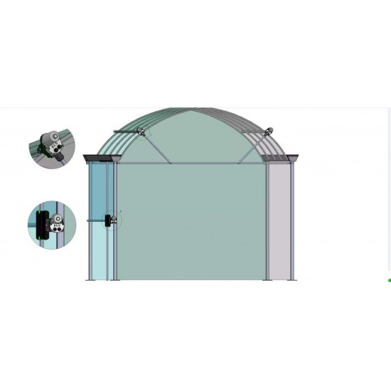 TIRUSS Greenhouse roll up Motor DC24V for Greenhouse Ventilation 100W (150W)