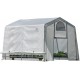 ShelterLogic 10' x 10' GrowIT Greenhouse-in-a-Box Flow Peak Roof Style Easy Access Outdoor Grow House with Translucent Waterproof Cover, White