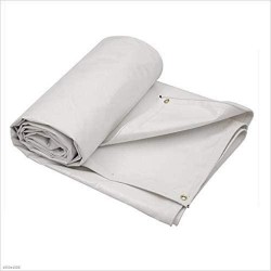 Tarp Waterproof Tarpaulin 500g/m2 Camping Fishing Gardening and Pets (Color : White, Size : 5 6m)