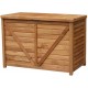 Tuuertge Outdoor Storage Cabinets Outdoor Storage Locker Rainproof Sunproof Solid Wood Locker Sundries Storage Box for Balcony Outdoor Storage Container (Color : Wood, Size : 100x53.5x72cm)